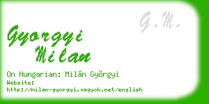 gyorgyi milan business card