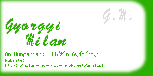 gyorgyi milan business card